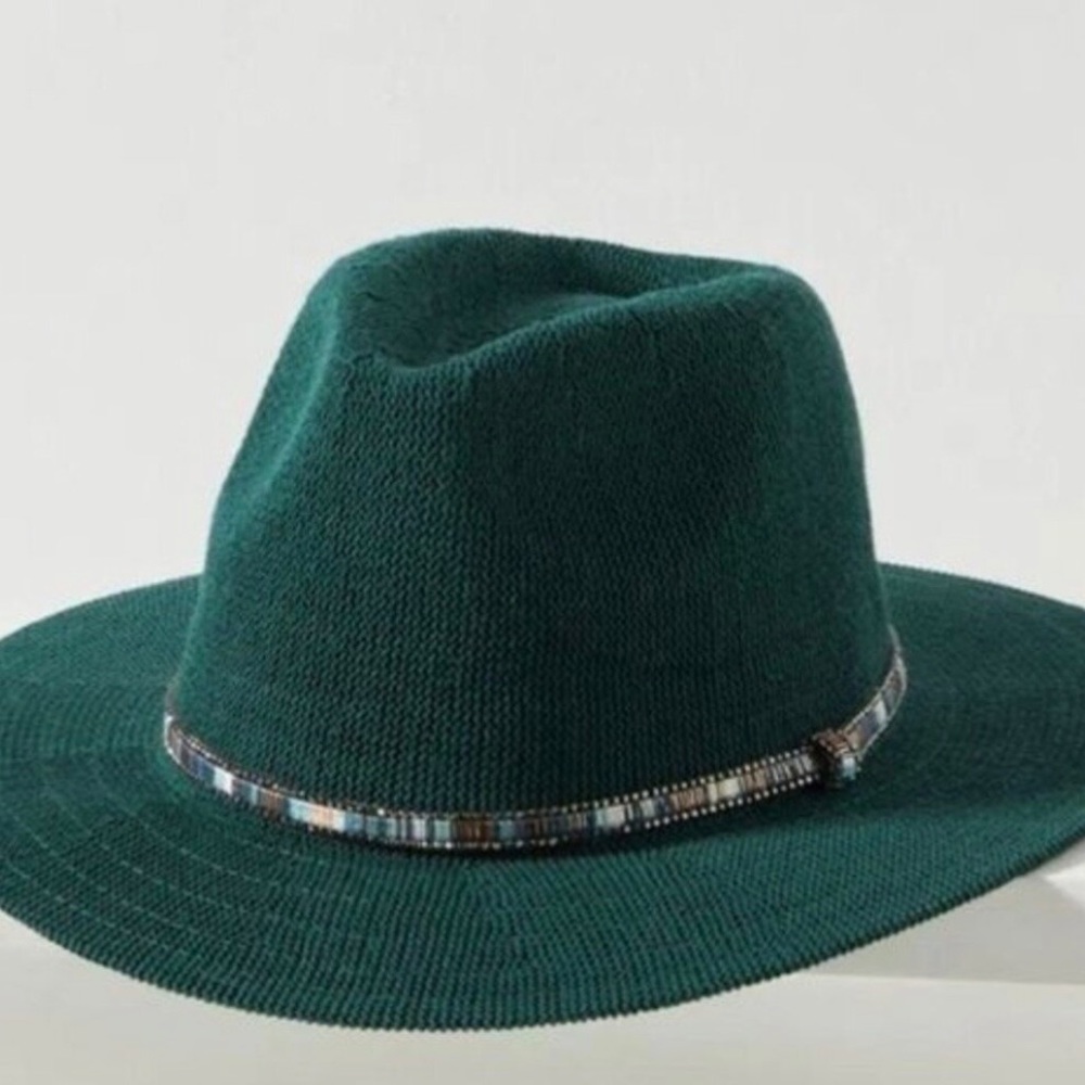 Soft Trimmed Embellished Fedora Hat.